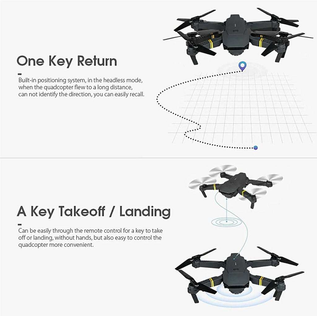 4K HD Dual Camera RC FPV WiFi Portable Wide Angle Foldable Quadcopter Drone - David Prashad