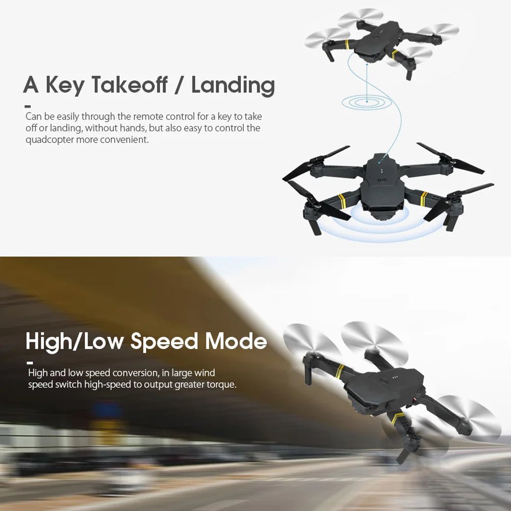 4K HD Dual Camera RC FPV WiFi Portable Wide Angle Foldable Quadcopter Drone - David Prashad