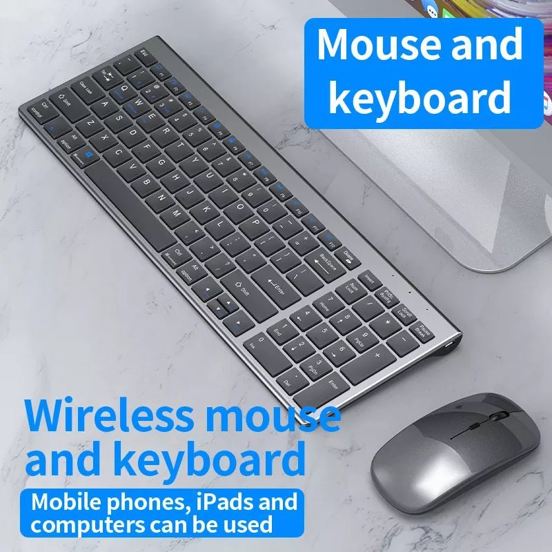 High quality 2.4G Bluetooth wireless rechargeable mouse keyboard combos - David Prashad